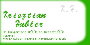 krisztian hubler business card